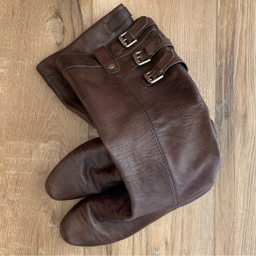 One West Geisha Leather Pull On Boots